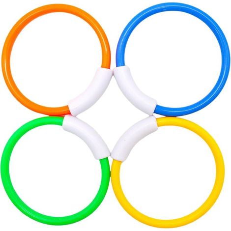 4 pièces Jouets de Piscine Enfant,Jouets de Anneaux Plongée,Jeu Piscine Enfant Extérieur L'été,pour Divertissements Entrainement sous - Marin Plongée Natation Garçon Fille 7-12 Ans (1/5)