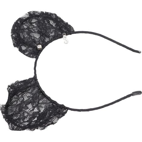 Round Headband for Girls, Cat Ear Hair Band Costume Accessory for Easter, Halloween, Cosplay Parties - Made with Alloy and Gauze (1/5)
