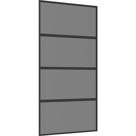 Puerta Corredera 102.5 x 205 cm Cristal Templado y Aluminio vidaXL