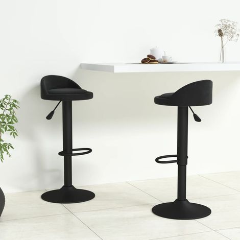 Barhocker 2 Stk. Schwarz Samt