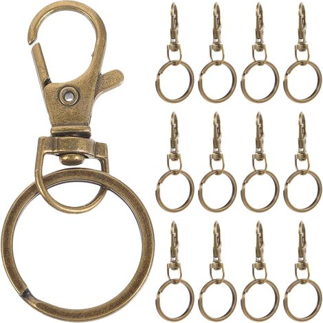 Mousquetons Pivotants en Alliage de Zinc et Fer Lot de 80 Couleur Or, Fermoirs Mousquetons Anneaux Solides pour Laisse de Chien pour Paquet à Main, pour Projets DIY (1/5)