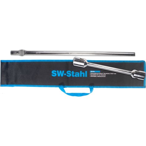 SW-Stahl 02251L Radmutternschlüssel, 30 x 32 mm I Set 2-tlg. I Set inkl. Drehstift I Auto Radschlüssel I Reifenwechsel Werkzeug I Drehmoment Schlüssel Reifen I Pannenwerkzeug I Reifenwerkzeuge