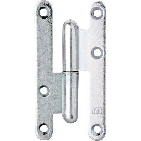 Paumelle universelle type Paris 110 x 55 mm – Acier galvanisé bleu – Utilisable à gauche ou à droite – Marque