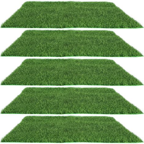Lot de 5 rouleaux de gazon artificiel vert pour décoration paysagère miniature, idéal pour créer soi-même des aménagements paysagers avec des plantes succulentes. (1/5)
