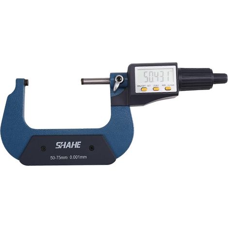 Micromètre numérique SHAHE 50-75 mm, précision 0,001 mm, micromètre électronique d'extérieur, instrument de mesure (1/5)
