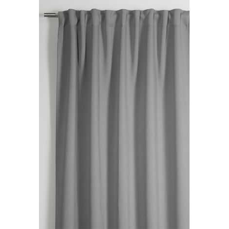 Schal m. Gardinenb. 140x245cm silbergrau / 100% Polyester