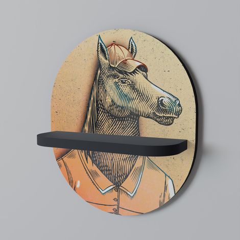 EQUINE SWAGGER Estante ovalado negro (1/5)