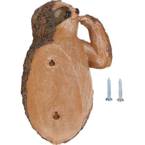 Sculpture de Paresseux en Résine Peinte à la Main, Finition Détaillée 22x10x14.5cm, Figurine Extérieur pour Jardin et Décoration (1/5)