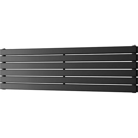 Typhoon Axis - Black Horizontal Radiator H408mm x W1400mm Double Panel (1/3)