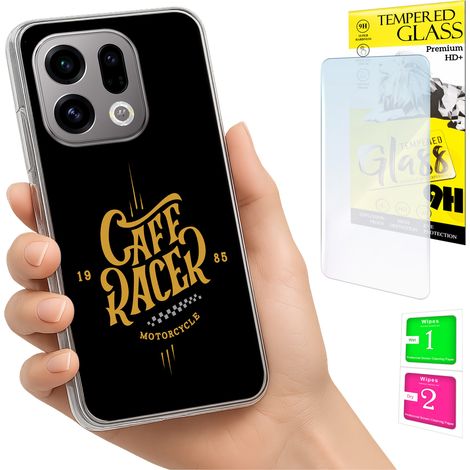 Funda para Oppo Find X9 con cubierta trasera y cristal 9H (1/5)