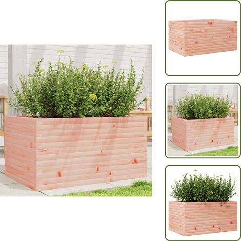 The Living Store Pflanzkübel 90x60x45,5 cm Massivholz Douglasie - Hochbeet - Holzhäuser - Gartendeko - Douglasie - Pflanzkübel (1/5)