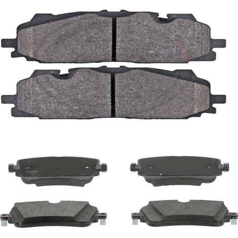 KIT PASTIGLIE FRENO ANTERIORI E POSTERIORI compatibile con AUDI Q7 (4MB,4MG) / PASTIGLIE FRENANTI AUTO OEM FDB4967,FDB4617FDB4807 / SOSTITUZIONE DIRETTA / BASSA POLVERE / SILENZIOSO (1/4)