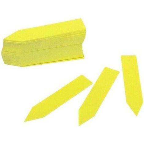 Étiquettes et panneaux pour plantes durables, lot de 100, jaune