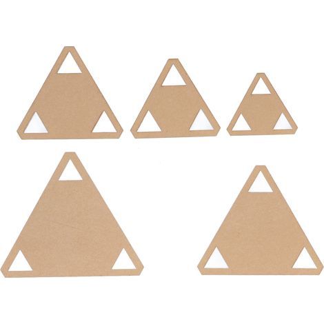 5 Pièces Pochoirs Géométriques Triangles Acrylique Réutilisables pour Peinture Dessin (1/5)