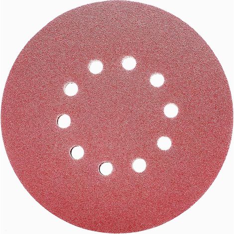 Disque De Ponçage - 225 Mm - 10 Trous - Grain P240 - Pour Ponceuse Mur Et Plafond - 15 Pièces