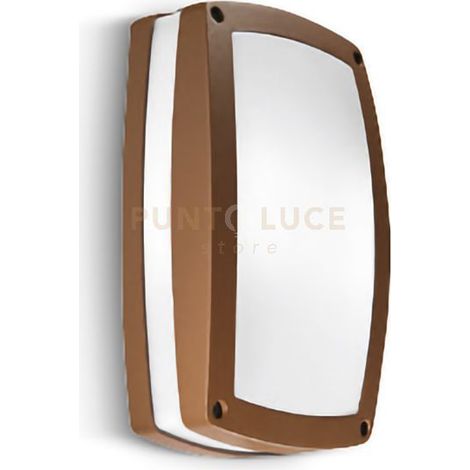 GES302- PLAFONIERA 29CM PER ESTERNO IP54 2 LUCI ATTACCO E27 COLORE RUGGINE