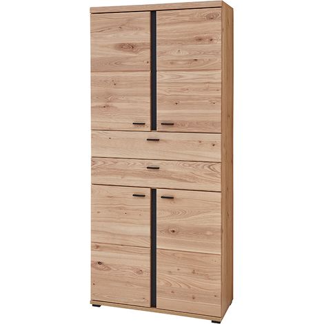 Aktenschrank 90cm, Altesche gebürstet, teilmassiv, SARINA-36 (1/5)