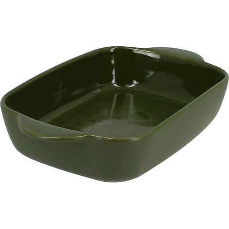 MENASTYL - OCTAVE PLAT A FOUR RECTANGLE 500 ML VERT 22 X 13.5 CM EN GRES
