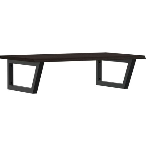 Waschtischplatte mit Halterung Stahl und Massivholz Eiche vidaXL (1/5)