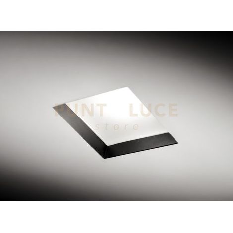FILIATRA faretto ad Incasso 1 Luce Quadrato Con Vetro bordo Nero attacco GX53 11,5cm