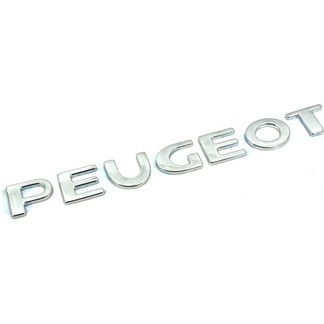 3D-Chrom-Selbstklebebuchstaben für Autos, Embleme, Aufkleber, Peugeot-Schriftzug