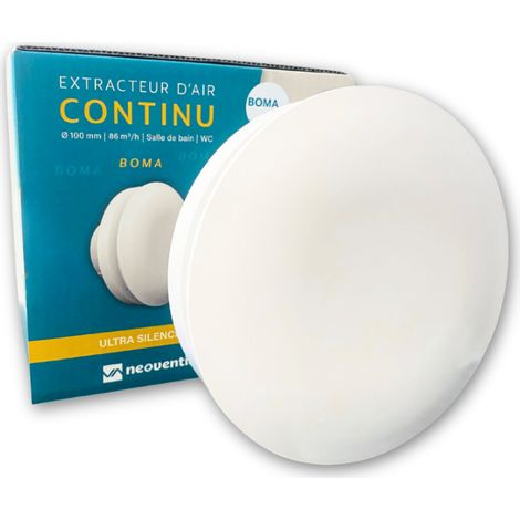 Extracteur d'air silencieux pour salle de bain – Débit 86 m³/h – Installation murale/plafond – Moteur basse consommation – Détection humidité
