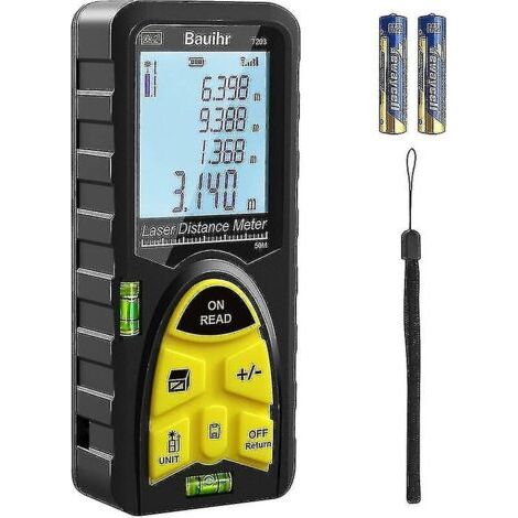 Télémètre laser 50 m, instrument de mesure électronique multifonctionnel infrarouge portable pour pièces.