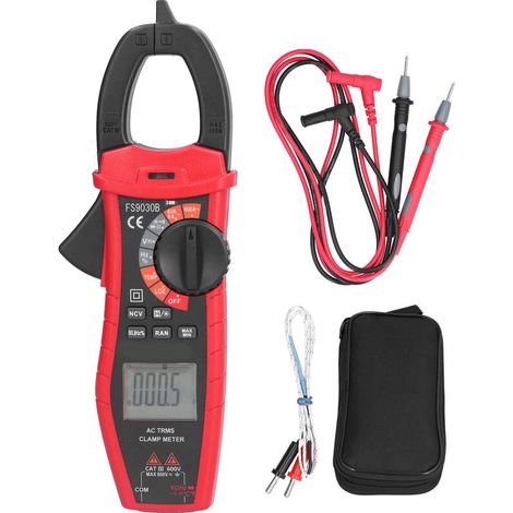 FS9030B Multimetro a pinza digitale CA, tester di tensione e corrente, amperometro a pinza intelligente -Crezuo