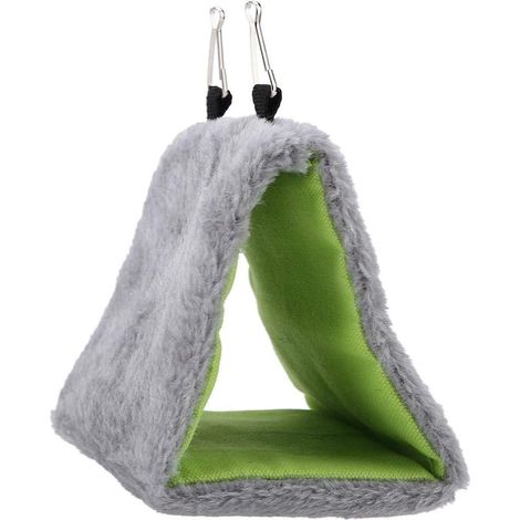 Nid Pour Oiseaux - Hammock Suspendu En Peluche - Cabane Triangulaire Chaude Et Douillette - Pour Perroquets Et Petits Oiseaux - 1 Pièce (1/5)