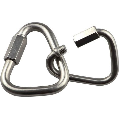 Boucle de connexion triangulaire en acier inoxydable 304, verrou Meilong, boucle d'escalade, accessoires de quincaillerie marine, verrou de sécurité extérieur haute résistance et anticorrosion en acie (1/3)