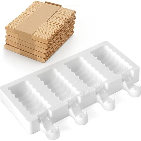 Moule à glace silicone - 4 cavités - Mini Tango - Platine alimentaire - Congélateur - 67x33mm (1/5)