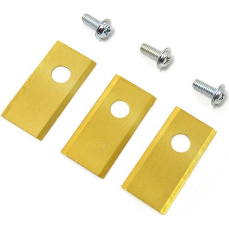 Lot de 36 Lame Robot Tondeuse, Lames de Rechange en Acier Inoxydable et Titane avec Vis, Accessoires pour Tondeuses à Gazon Robot de Jardin, Compatible avec worx landroid(36X18X0,9 mm)