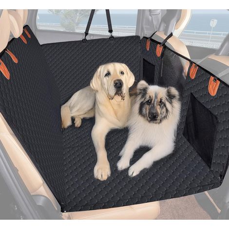 Lupex Shop – Telo Coprisedile Auto per Animali Domestici Cane, Impermeabile Antigraffio, Amaca a Fondo Rigido, Finestra in Rete e Alette con Zip (1/4)