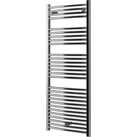 Termoarredo scalda salviette mod. san remo cromato curvo - h 1420 l 500