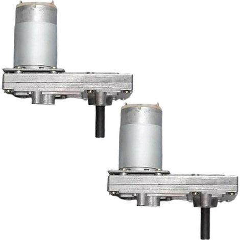 Set mit 2 555-Metallgetriebe-Gleichstrommotoren, 12 V/24 V, hohes Drehmoment, geringe Geräuschentwicklung, für Heimwerkerprojekte (1/5)