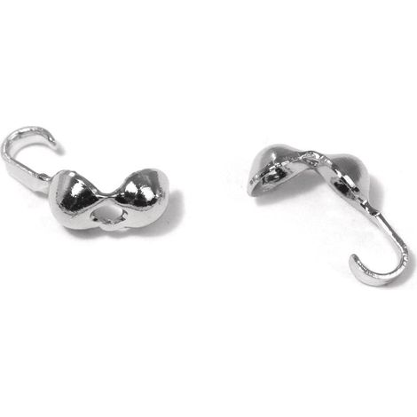 RAYHER - 8 PEZZI - CALOTTA DA SCHIACCIARE Ø3MM - COLORE ARGENTO