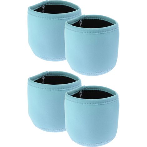 Juego de 4 fundas aislantes para tazas de café, color azul lago.