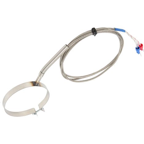 Temperaturfühler Typ K, 0–400 °C, 60 mm Edelstahl, Gewindesonde für industrielle Anwendungen, 1 m Kabel (1/5)