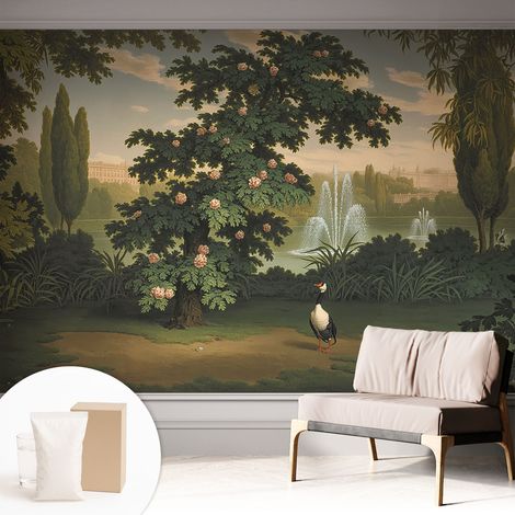 Fototapete Tapete Vliestapete mit Kleber Büro Wandgestaltung - Wanddekoration Wohnzimmer Naturgarten 312x219 cm (1/5)
