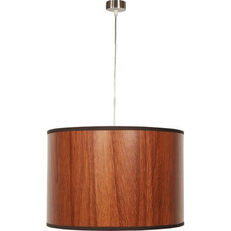 Suspension Candellux Timber Ø30 bois foncé argent E27