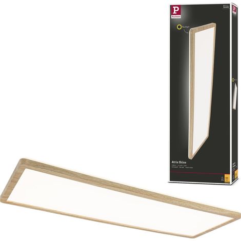 panneau LED plafonnier + Backlight carré IP44 22W 2300lm 580x200mm Esthétique bois plastique 3000K Blc chaud luminaire bain (1/5)