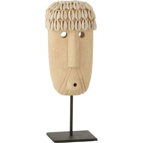 Statuette Masque Coquillage "Julien" 23cm Naturel