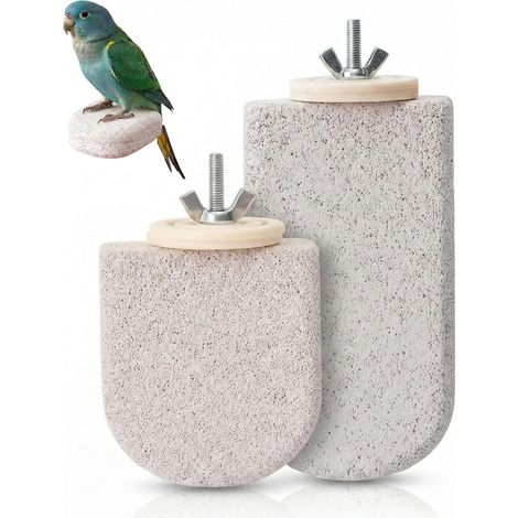 Mineral Stone Bird Perch Ice On Stick Design Natural Dinning Stick For Parakeets Cockatiels Bird Cage Accessory For Beak Care (1/5)
