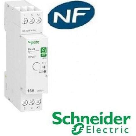 Schneider Electric – Télérupteur silencieux 1NO 16A – Commande d'éclairage sans bruit – Installation simple pour tableau électrique