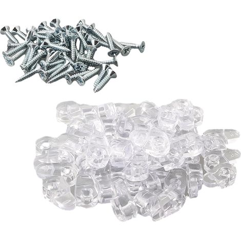 Kit de fixation pour panneaux verre en plastique, 50 pièces avec (1/4)