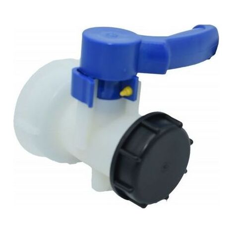 Vanne pour cuve IBC 1000 litres 2" / 62 mm Vanne papillon intégrée en plastique DN40 (62 mm) (1/4)