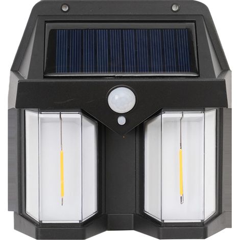 Lampe murale solaire étanche à détection de présence humaine, haute luminosité, décorative pour l'extérieur, idéale pour la maison, la terrasse ou le porche. (1/5)