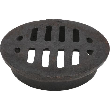Siphon De Sol en Fonte Drainage Intégré Rond Noir Couvercle De Drainage pour Salle De Bain Cuisine Et Jardin 11.40 X 11.40 X 2.50 Cm 1 Pièce (1/5)