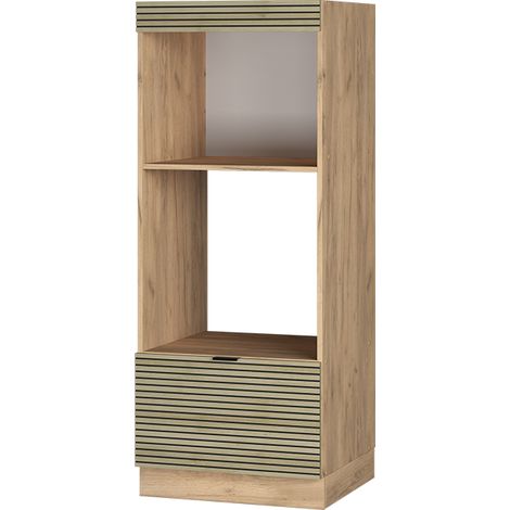 Mikrowellenschrank Fame-Line, Eiche Paneel, 60 cm offen, Vicco