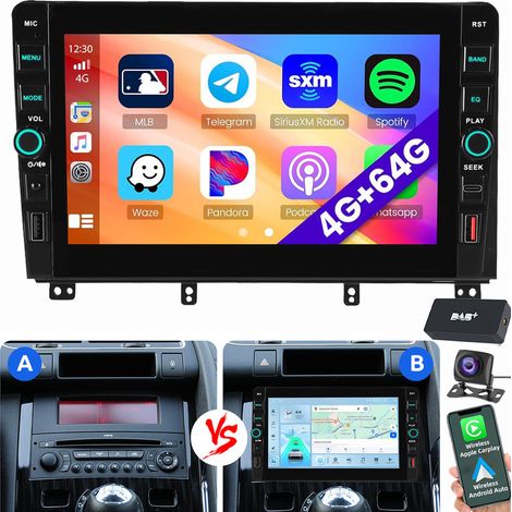 Pour Peugeot 3008/5008 2009-2016 Carplay Autoradio Android 15 GPS WIFI 2+32G DAB CAM